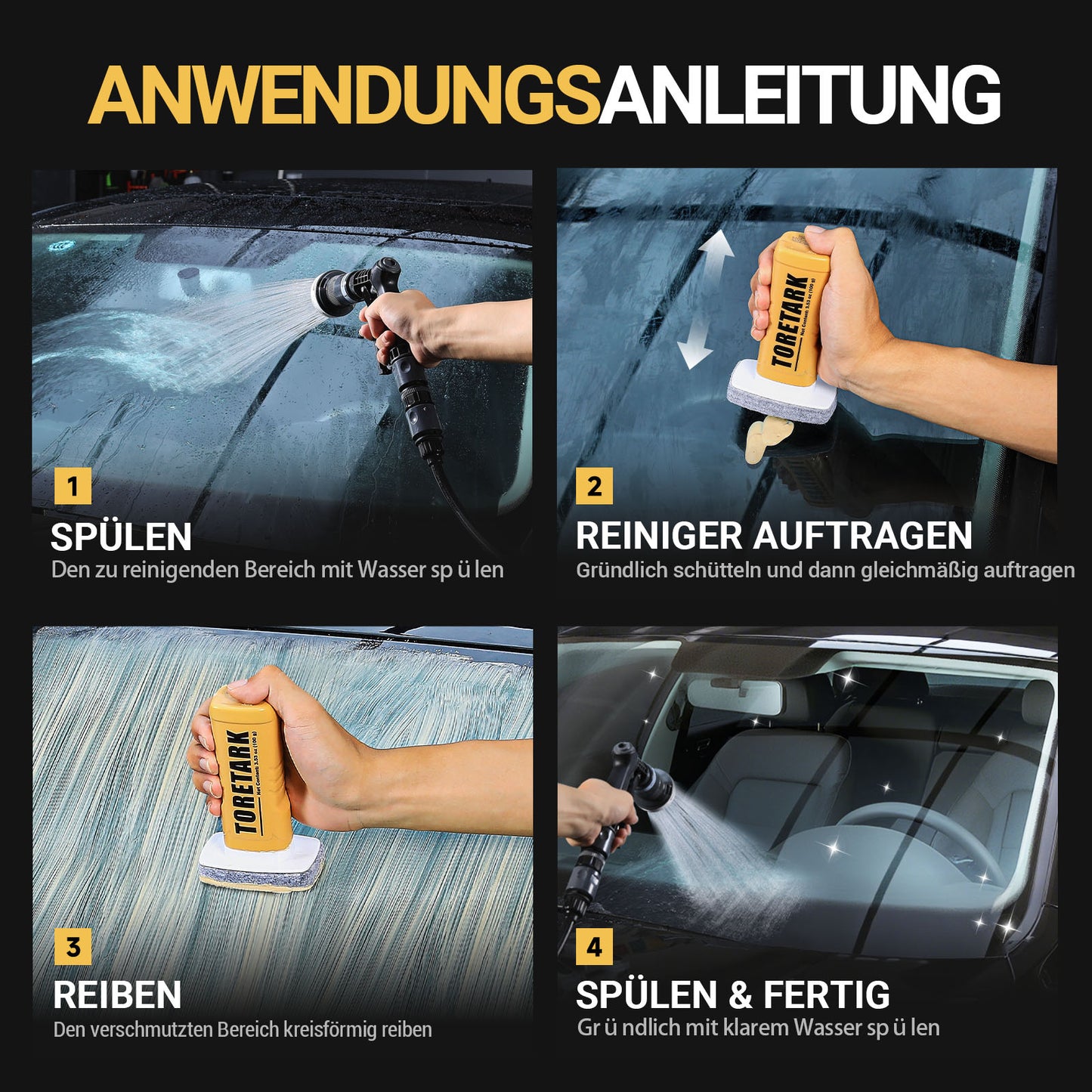 Toretark® Ultimative Ölfilm-Reinigungsbürste für Autoscheiben
