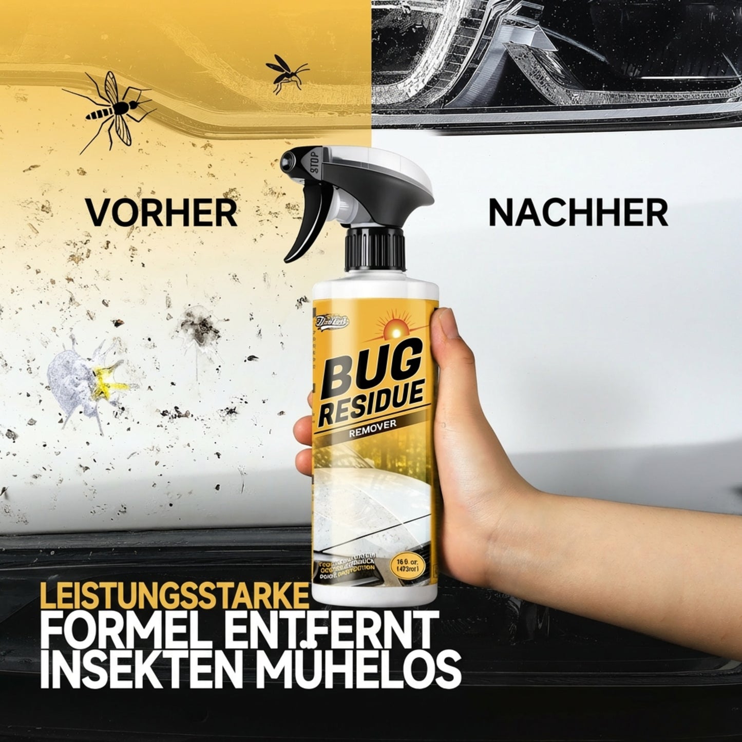 Hochleistungs-Insektenentferner-Spray fürs Auto