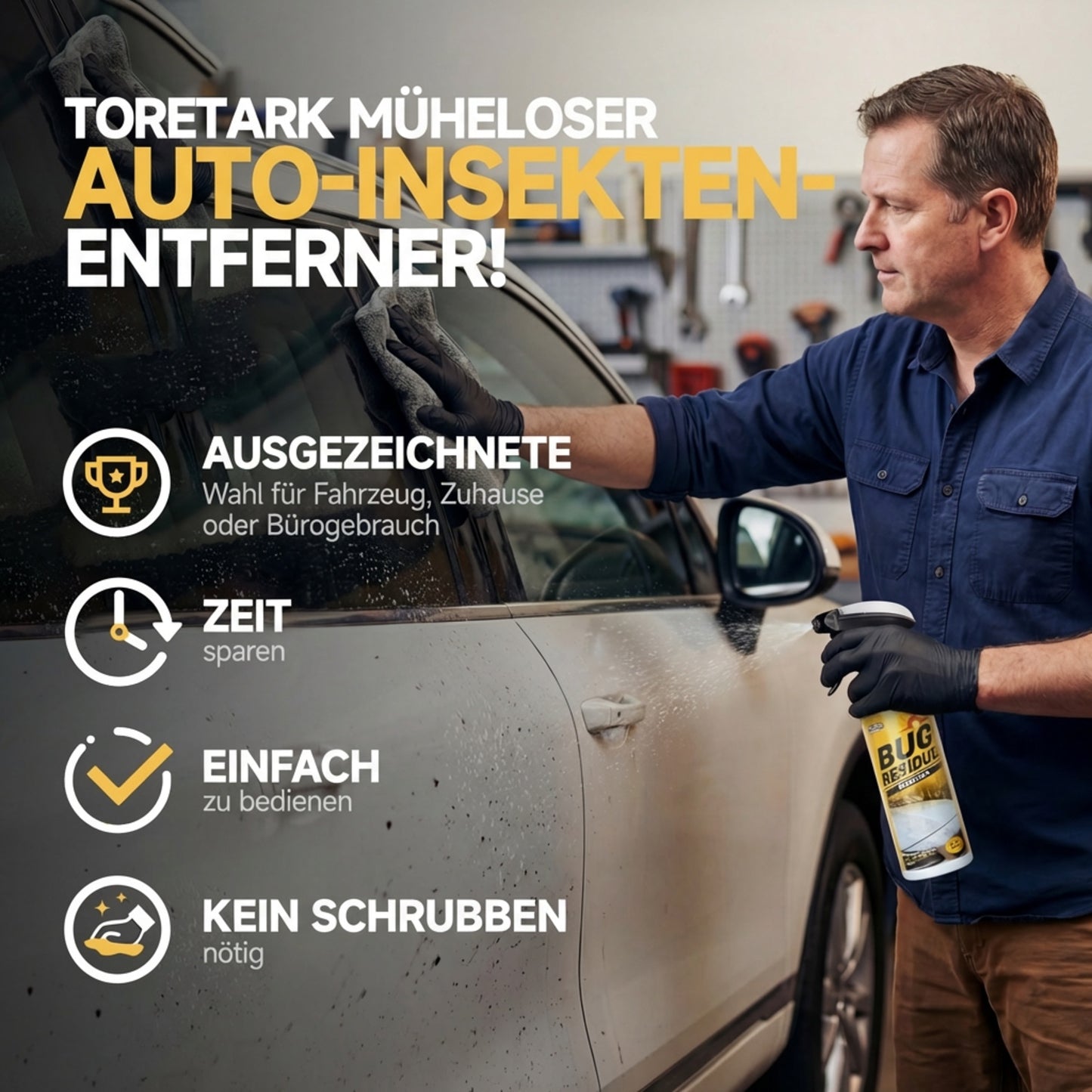 Hochleistungs-Insektenentferner-Spray fürs Auto