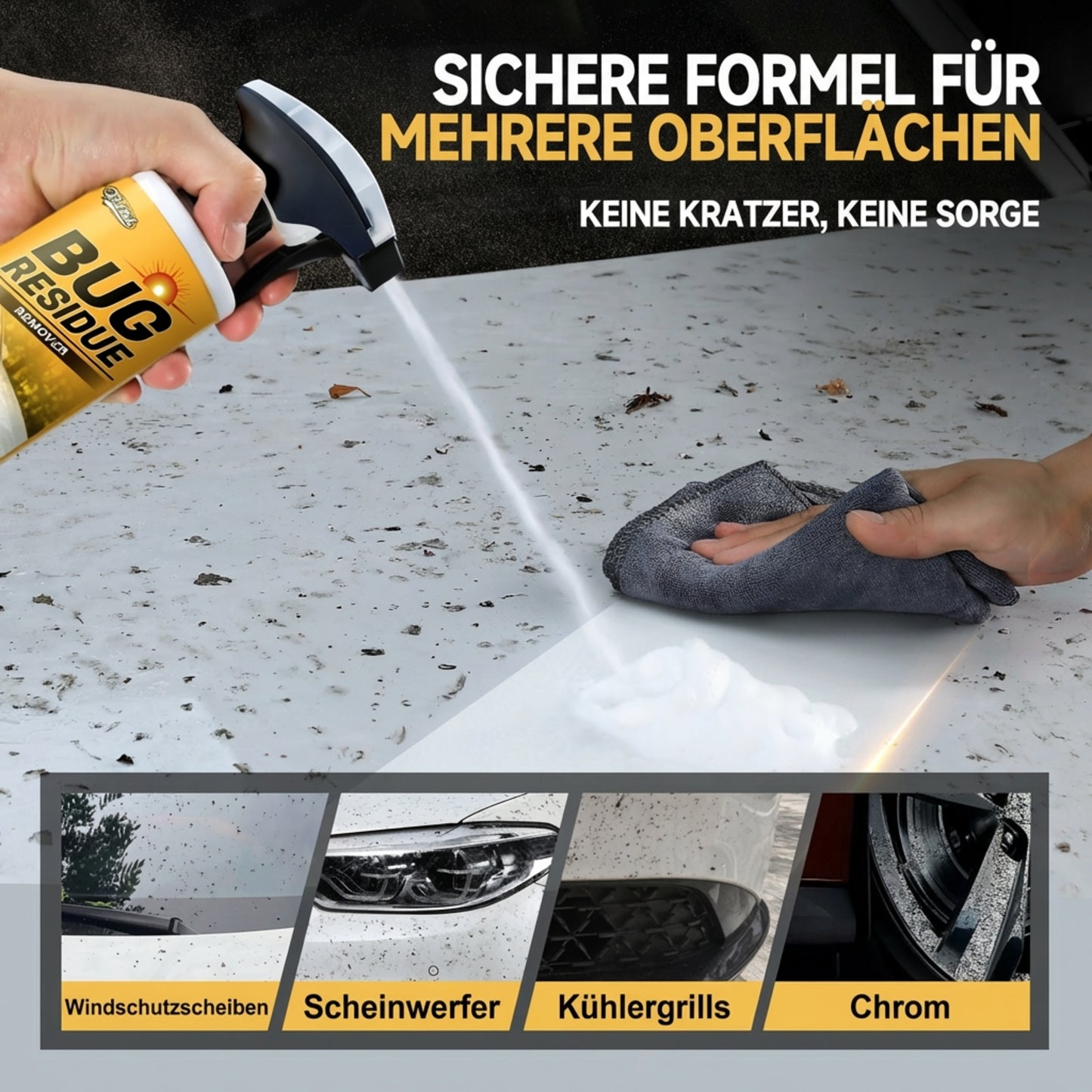 Hochleistungs-Insektenentferner-Spray fürs Auto