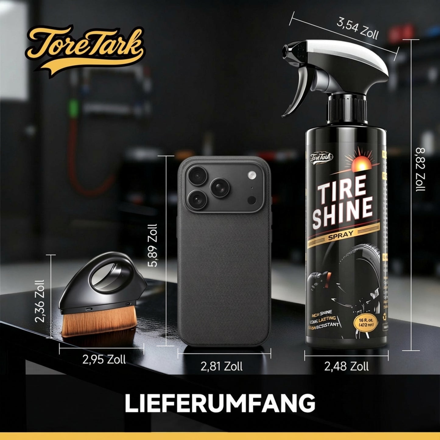 Sofort schmutzabweisendes & langlebiges Reifenglanz-Spray
