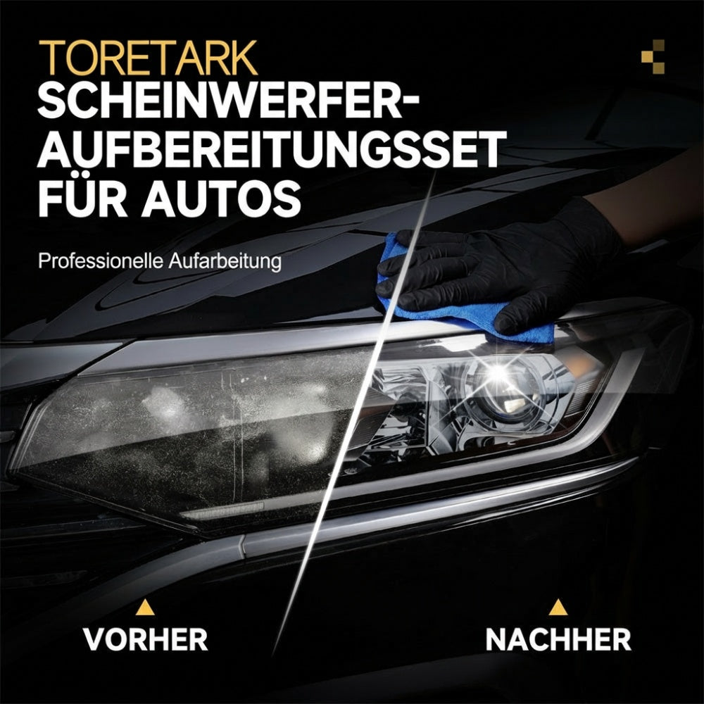 Scheinwerfer-Aufbereitungsset mit Schutzfunktion für Autos