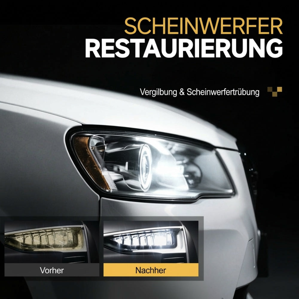 Scheinwerfer-Aufbereitungsset mit Schutzfunktion für Autos